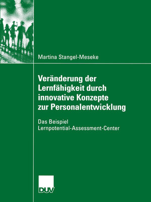 cover image of Veränderung der Lernfähigkeit durch innovative Konzepte zur Personalentwicklung